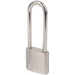 Smith & Locke  Stainless Steel  Waterproof Long Shackle  Padlock 38mm