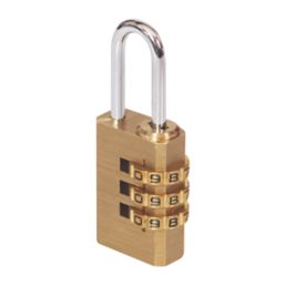 Smith & Locke  Brass   Combination  Padlock Brass 21mm
