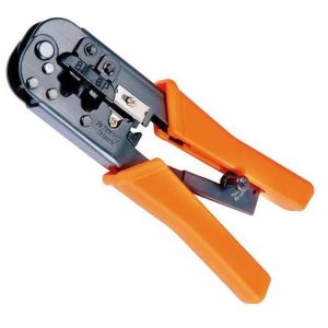 CONNECTORCO Crimp Tool RJ45 RJ11 Ratchet (ORANGE HANDLE)