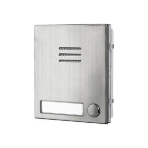 Videx 4000 Series 1 Button Speaker Module 4+1 Matt Stainless Steel